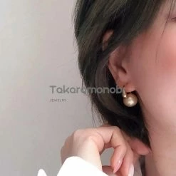 Takaramonobr Marquise Wire 13.0-14.0 Mm Golden South Sea Pearl Hook Earrings In 18K Gold