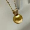 Takaramonobr 12.0-13.0 Mm Golden South Sea Pearl & Diamond Triumph Pendant In Gold