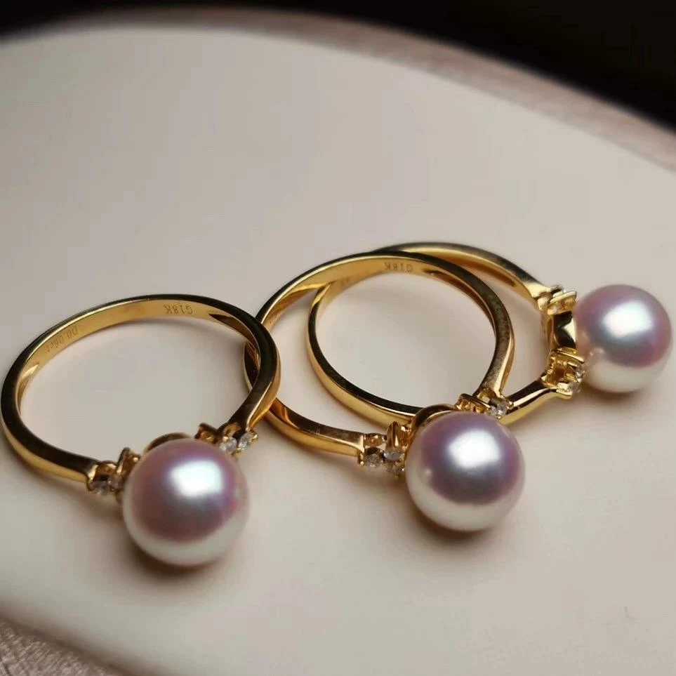 Cheap ๐ฅ Takaramonobr Trio Diamond And Pearl Ring, 7.5-8.0 Mm White Akoya ๐ฅ 6 Takaramonobr Trio Diamond And Pearl Ring, 7.5-8.0 Mm White Akoya