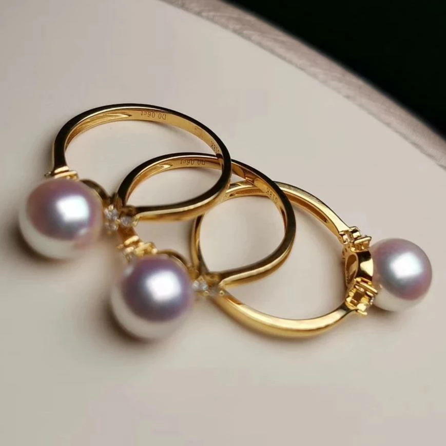 Cheap ๐ฅ Takaramonobr Trio Diamond And Pearl Ring, 7.5-8.0 Mm White Akoya ๐ฅ 7 Takaramonobr Trio Diamond And Pearl Ring, 7.5-8.0 Mm White Akoya