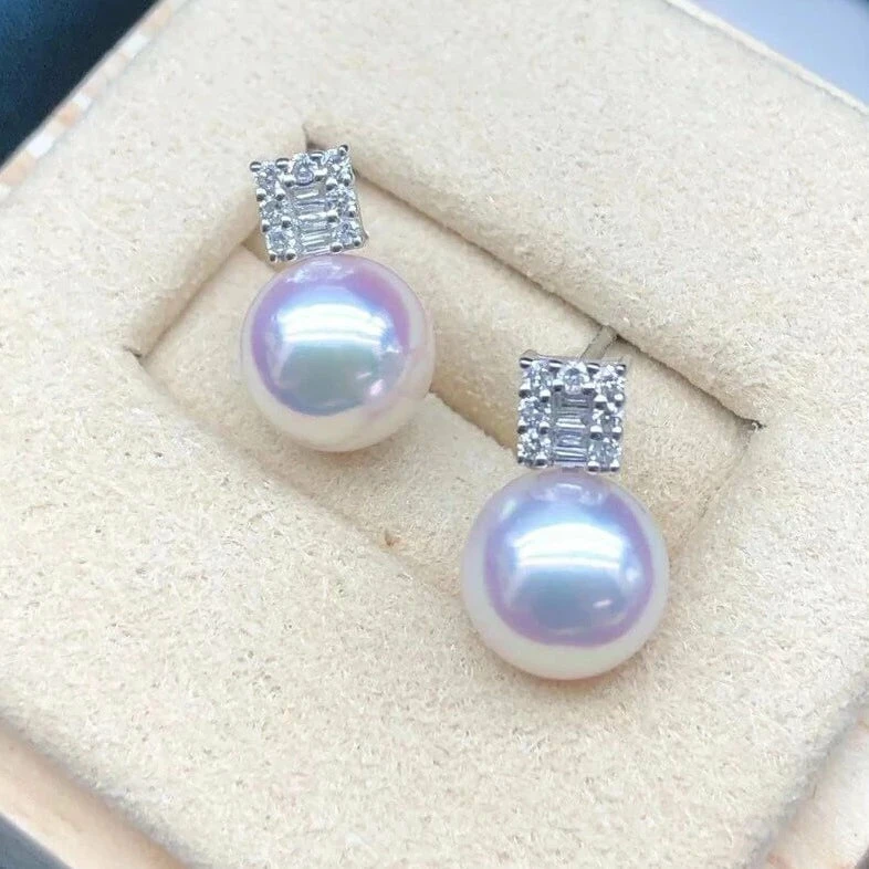 Promo π Takaramonobr Princess Collection 8.0-8.5 Mm Japanese Akoya Pearl Earrings In 18K Gold With Diamonds Akoya Pearls π€© 4 Takaramonobr Princess Collection 8.0-8.5 Mm Japanese Akoya Pearl Earrings In 18K Gold With Diamonds Akoya Pearls