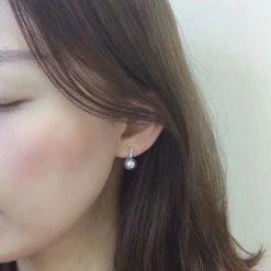 Takaramonobr Akoya Pearls Enchantment 9.0-9.5 Mm Silver-Blue Akoya Pearl Earrings In 18K Gold With Diamonds