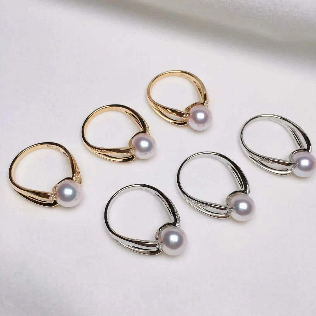 Wholesale 🎁 Takaramonobr Akoya Pearls Pyramid Collection 8.0-8.5 Mm White Japanese Akoya Pearl & Diamond Stud Earrings/Pendant/Ring/Sets ⭐ 11 Takaramonobr Akoya Pearls Pyramid Collection 8.0-8.5 Mm White Japanese Akoya Pearl & Diamond Stud Earrings/Pendant/Ring/Sets
