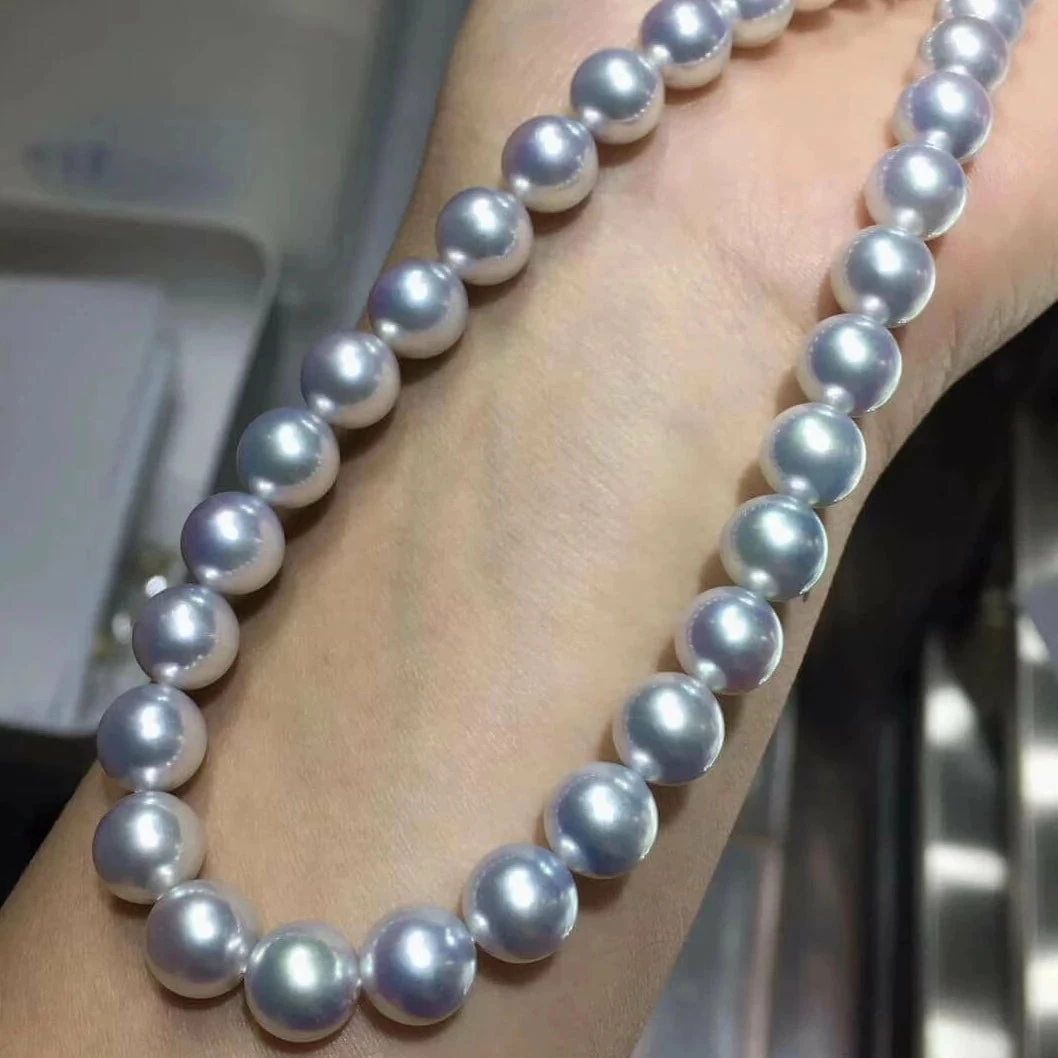 Brand new ❤️ Takaramonobr MADAMA | 8.0-8.5 Mm Natural Silver-Blue Akoya Pearl Necklace - PSL Certificate ✔️ 5 Takaramonobr MADAMA | 8.0-8.5 Mm Natural Silver-Blue Akoya Pearl Necklace - PSL Certificate