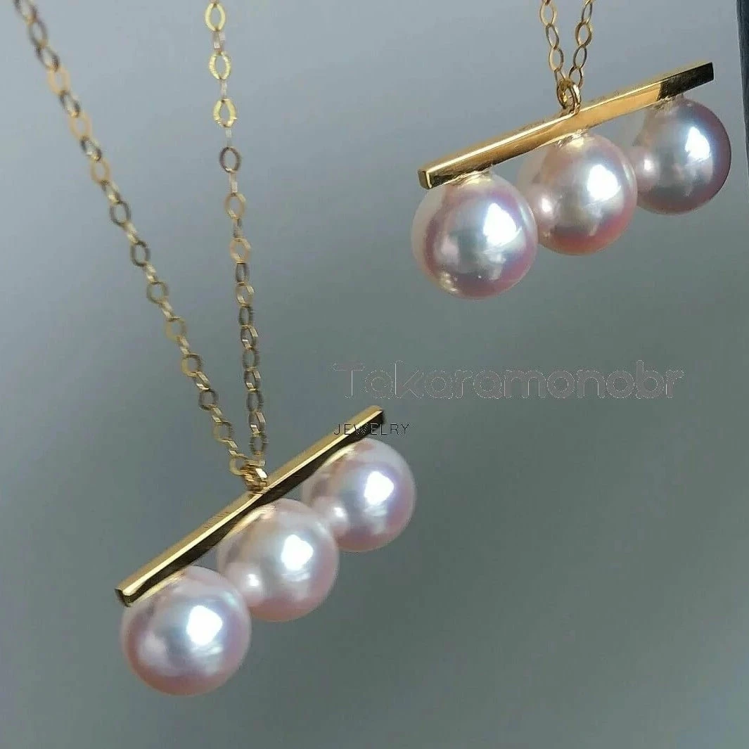 Cheap 🛒 Takaramonobr Matchstick 8.0-8.5 Mm White Akoya Pearl Pendant Mounted On 18-Karat Yellow Gold ⌛ 5 Takaramonobr Matchstick 8.0-8.5 Mm White Akoya Pearl Pendant Mounted On 18-Karat Yellow Gold