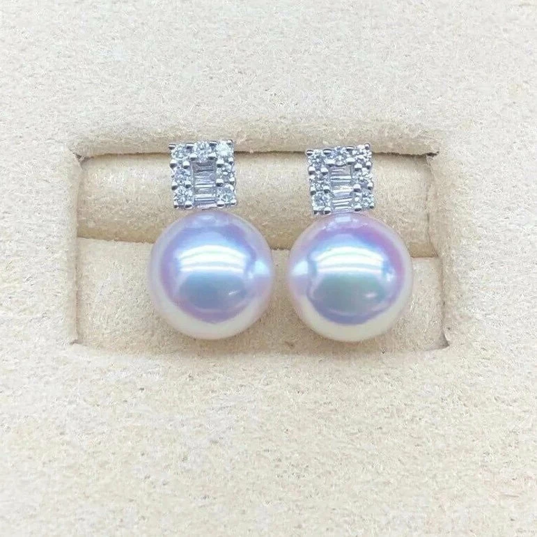 Promo π Takaramonobr Princess Collection 8.0-8.5 Mm Japanese Akoya Pearl Earrings In 18K Gold With Diamonds Akoya Pearls π€© 5 Takaramonobr Princess Collection 8.0-8.5 Mm Japanese Akoya Pearl Earrings In 18K Gold With Diamonds Akoya Pearls