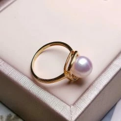 Takaramonobr Wrap Around Pearl Ring, 8.0-8.5 Mm Japanese Akoya