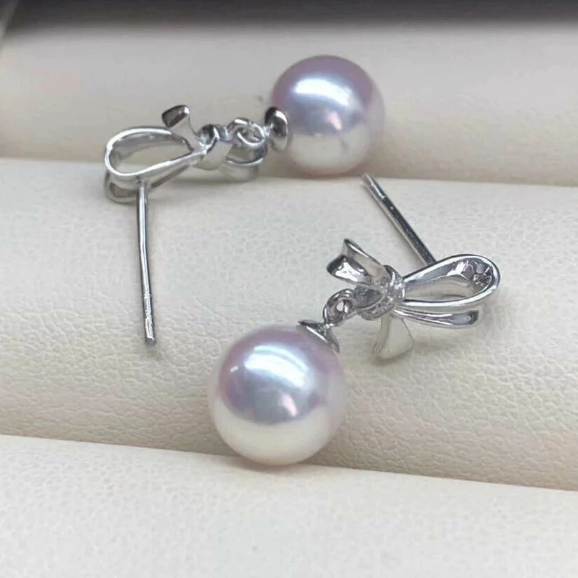 Hot Sale π₯° Takaramonobr Akoya Pearls Bowknot Collection 7.5-8.0 Mm Akoya Round White Pearl Stud Earrings With Diamonds π 5 Takaramonobr Akoya Pearls Bowknot Collection 7.5-8.0 Mm Akoya Round White Pearl Stud Earrings With Diamonds