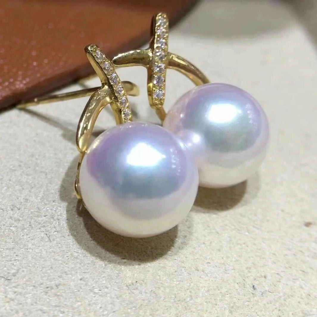 Best Pirce 🎁 Takaramonobr Akoya Pearls X Collection 8.5-9.0 Mm Akoya Pearl With Diamonds Stud Earrings Mounted On 18K Yellow Gold ⭐ 7 Takaramonobr Akoya Pearls X Collection 8.5-9.0 Mm Akoya Pearl With Diamonds Stud Earrings Mounted On 18K Yellow Gold