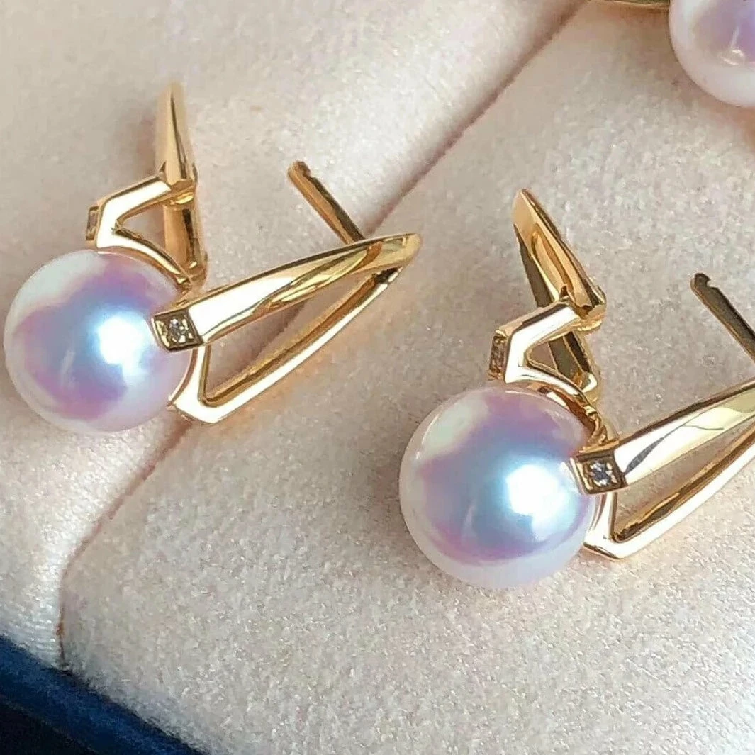 Wholesale 🎁 Takaramonobr Akoya Pearls Pyramid Collection 8.0-8.5 Mm White Japanese Akoya Pearl & Diamond Stud Earrings/Pendant/Ring/Sets ⭐ 20 Takaramonobr Akoya Pearls Pyramid Collection 8.0-8.5 Mm White Japanese Akoya Pearl & Diamond Stud Earrings/Pendant/Ring/Sets