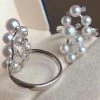 Takaramonobr Akoya Pearls Luxury Series Rhombus Japanese Akoya Pearl & Diamond Ring