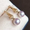 Takaramonobr 8.0-8.5 Mm Japanese Akoya Cultured Pearl Earring Pair With Diamonds In White Akoya Pearls