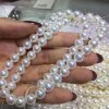 Takaramonobr 7.5-8.0 Mm Natural Color Untreated Snow White Akoya Pearl Necklace