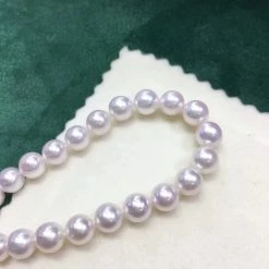 Takaramonobr 6.5-7.0 Mm White Akoya Pearl Bracelet In G18K Clasp Akoya Pearls