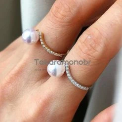 Hot Sale 🔔 Takaramonobr Heart 7.5-8.0 Mm Japanese Akoya Pearl & Diamond Ring Akoya Pearls 😉 12 Takaramonobr Heart 7.5-8.0 Mm Japanese Akoya Pearl & Diamond Ring Akoya Pearls