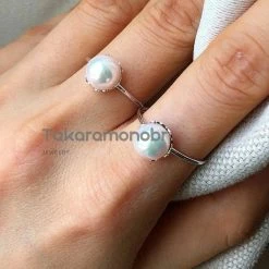 Takaramonobr Mystery Queen 7.5-8 Mm Japanese Akoya Pearl Ring