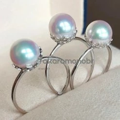 Takaramonobr Mystery Queen 7.5-8 Mm Japanese Akoya Pearl Ring
