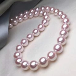 Takaramonobr 10.0-10.5 Mm Japanese White Akoya Cultured Choker Pearl Necklace