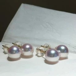 Outlet ✨ Takaramonobr TEN-NYO Luster White Akoya Round Pearl Stud Earrings In 18-Karat Gold Akoya Pearls 🔔 12 Takaramonobr TEN-NYO Luster White Akoya Round Pearl Stud Earrings In 18-Karat Gold Akoya Pearls