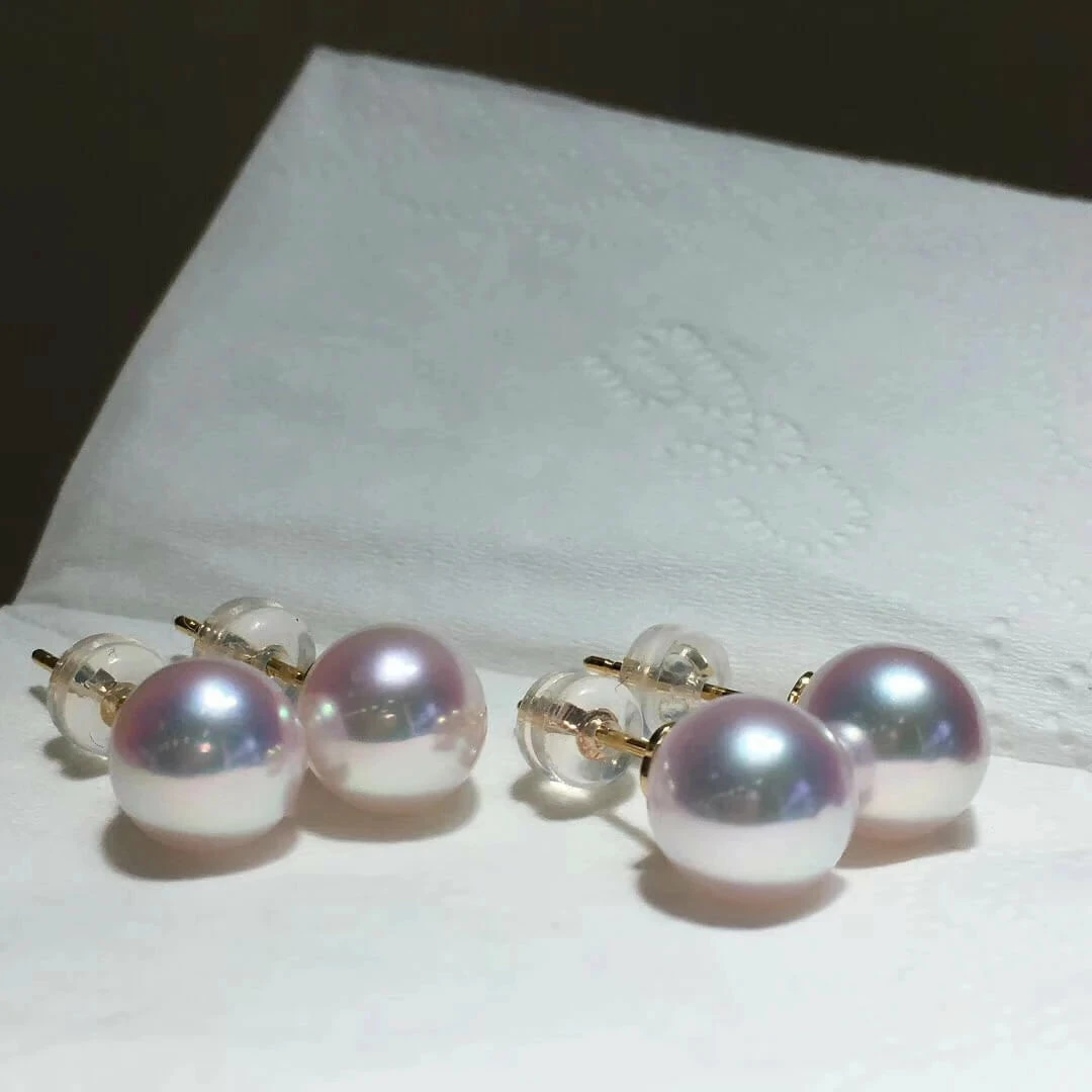 Outlet ✨ Takaramonobr TEN-NYO Luster White Akoya Round Pearl Stud Earrings In 18-Karat Gold Akoya Pearls 🔔 4 Takaramonobr TEN-NYO Luster White Akoya Round Pearl Stud Earrings In 18-Karat Gold Akoya Pearls