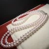 Takaramonobr 7.5-8.0 Mm 56 Inch Rope Length Japanese White Akoya Pearl Double Strand Necklace Akoya Pearls