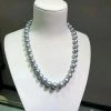 Flash Sale π Takaramonobr Blue Pearls 16 Inch Choker 10.0-12.0 Mm Round Tahitian Silver Blue Pearl Necklace π 2 Takaramonobr Blue Pearls 16 Inch Choker 10.0-12.0 Mm Round Tahitian Silver Blue Pearl Necklace