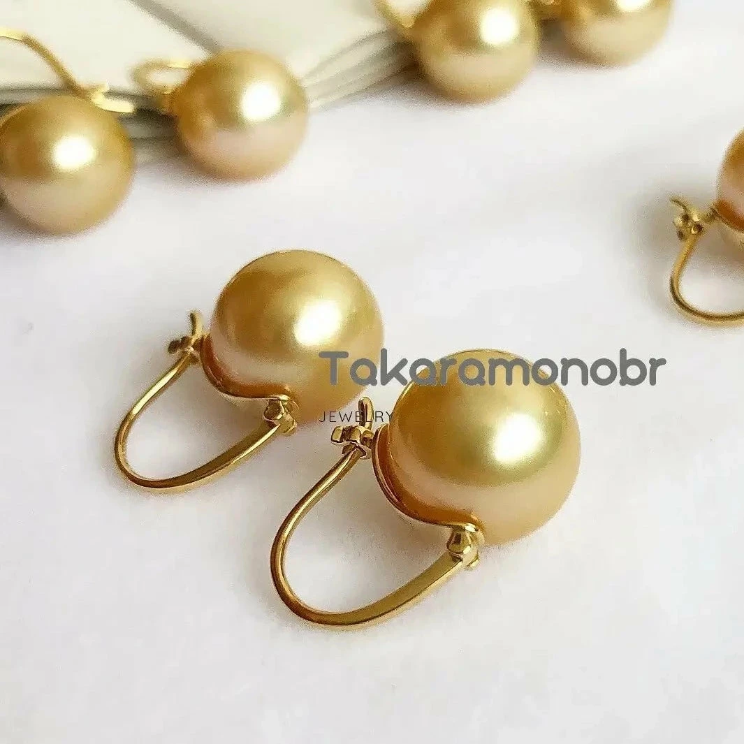 Hot Sale ๐ Takaramonobr Golden South Sea Pearl Drop Earrings Mounted On 18-Karat Yellow Gold, 10.0-11.0 Mm Different Pearl Type In Same Style ๐ 10 Takaramonobr Golden South Sea Pearl Drop Earrings Mounted On 18-Karat Yellow Gold, 10.0-11.0 Mm Different Pearl Type In Same Style