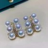 Top 10 β€οΈ Takaramonobr 4.0-4.5 Mm White Akoya Pearl Cluster Half Hoop Earrings With Diamonds In Gold β€οΈ 2 Takaramonobr 4.0-4.5 Mm White Akoya Pearl Cluster Half Hoop Earrings With Diamonds In Gold