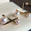 Takaramonobr Akoya Pearls Matchstick Akoya Pearl Earrings & Necklace & Ring Set - 4.0-7.0 Mm