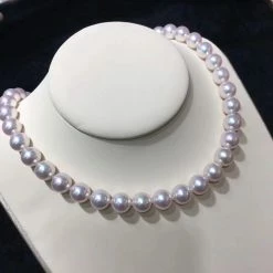 Takaramonobr 9.5-10.0 Mm Japanese White Akoya Cultured Choker Pearl Necklace