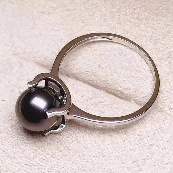 Coupon 🎁 Takaramonobr Black Pearls Quadrant 7.0-8.0 Mm Tahitian Pearl Ring In 18K White Gold 👍 5 Takaramonobr Black Pearls Quadrant 7.0-8.0 Mm Tahitian Pearl Ring In 18K White Gold