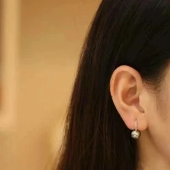 Takaramonobr Different Pearl Type In Same Style Tahitian Black Pearl Earrings In White Gold - 8.0-9.0 Mm