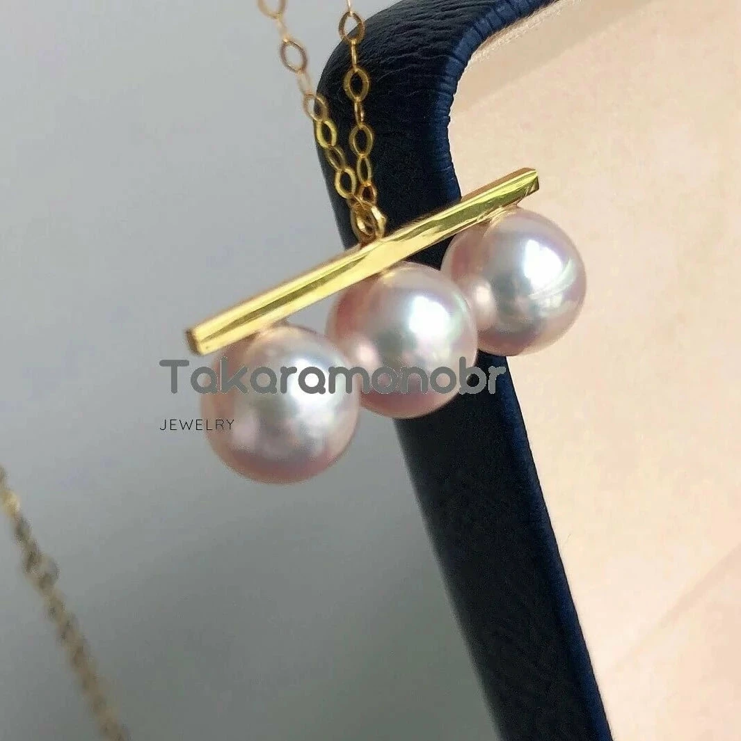 Cheap 🛒 Takaramonobr Matchstick 8.0-8.5 Mm White Akoya Pearl Pendant Mounted On 18-Karat Yellow Gold ⌛ 9 Takaramonobr Matchstick 8.0-8.5 Mm White Akoya Pearl Pendant Mounted On 18-Karat Yellow Gold