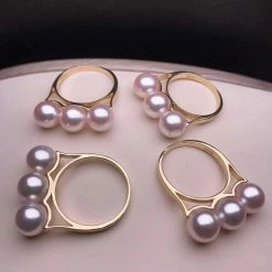 Cheap 🎁 Takaramonobr Akoya Pearls Tri-Pearl 7.5-8.0 Mm Japanese Cultured Akoya Pearl Ring Mounted On 18K Gold ✨ 11 Takaramonobr Akoya Pearls Tri-Pearl 7.5-8.0 Mm Japanese Cultured Akoya Pearl Ring Mounted On 18K Gold