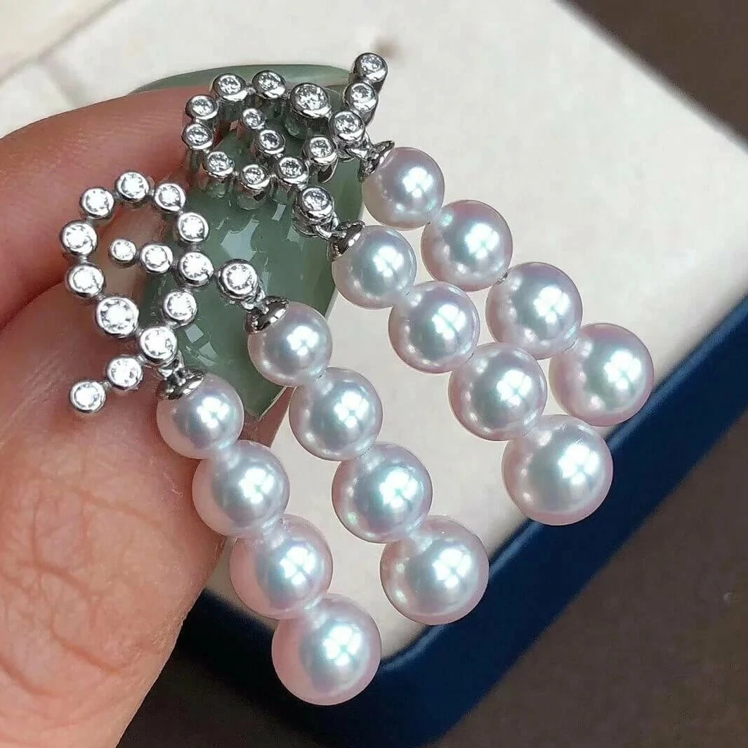 Deals 😍 Takaramonobr Frozen Queen Icicle Pearl Earrings With Diamonds In 18K Gold ✔️ 8 Takaramonobr Frozen Queen Icicle Pearl Earrings With Diamonds In 18K Gold