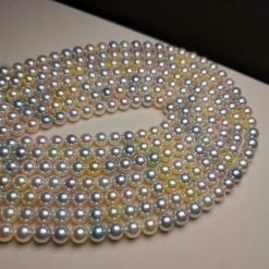 Takaramonobr Akoya Pearls 7.5-8.0 Mm Candy Color Akoya Pearl Necklace With Japanese Certificate