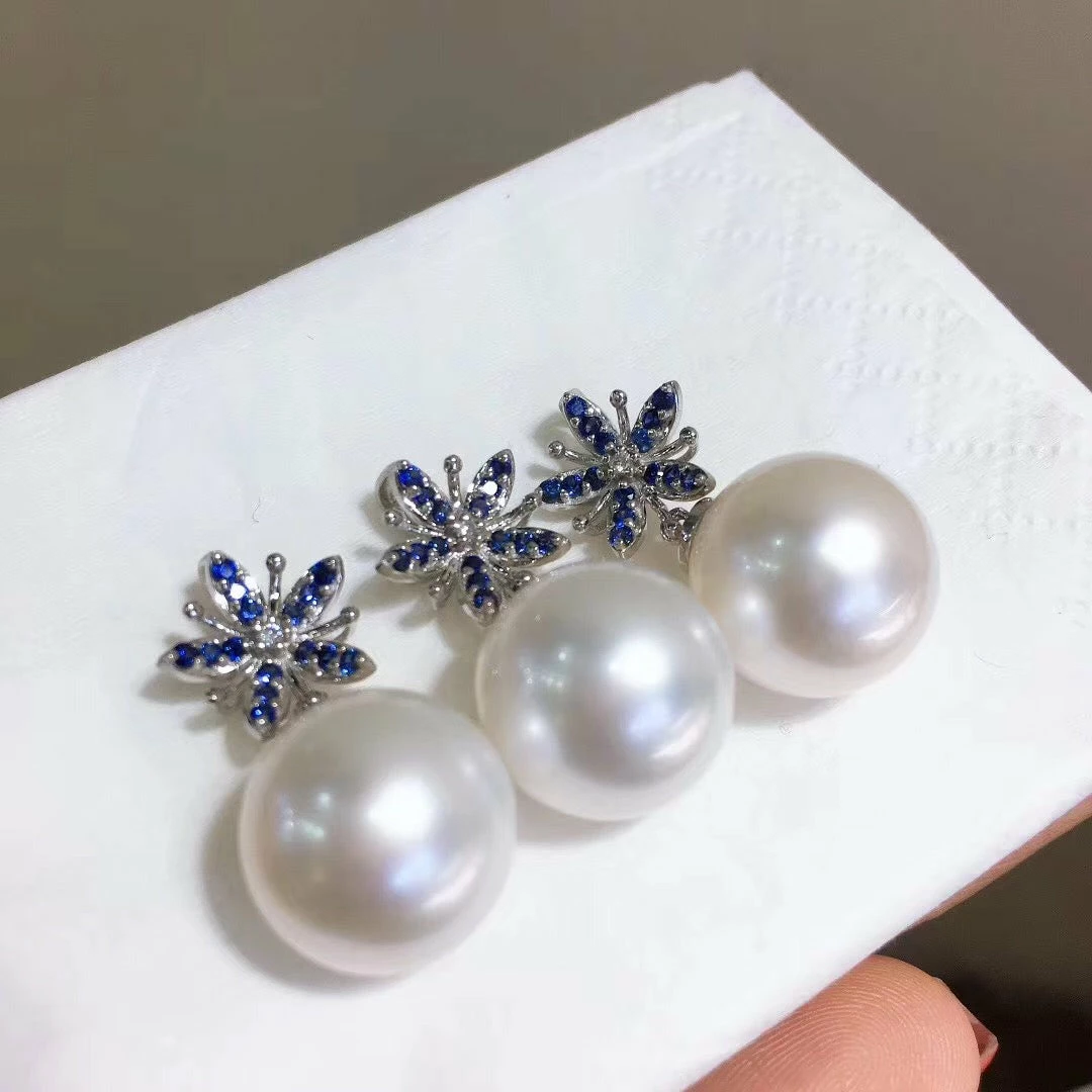 Budget ๐ Takaramonobr 13.0-14.0 Mm White South Sea Pearl & Diamond/Jade/Sapphire Pendant In 18K Gold ๐งจ 10 Takaramonobr 13.0-14.0 Mm White South Sea Pearl & Diamond/Jade/Sapphire Pendant In 18K Gold