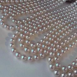 Takaramonobr 9.0-9.5 Mm Japanese Akoya Cultured Pearl Necklace In White Akoya Pearls