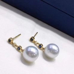 Discount โญ Takaramonobr Pearl Earrings Blue Rain 9.0-10.0 Mm White South Sea Pearl Sapphire Earrings In Gold With Diamonds ๐ 11 Takaramonobr Pearl Earrings Blue Rain 9.0-10.0 Mm White South Sea Pearl Sapphire Earrings In Gold With Diamonds